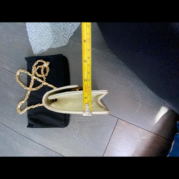 Authentic vintage Metallic Gold color mini micro Chanel - Picture 12 of 14